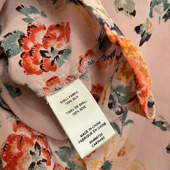 Rebecca Taylor Pink Cuffed Sleeve Blouse with Notched Collar - Picture 4 of 4